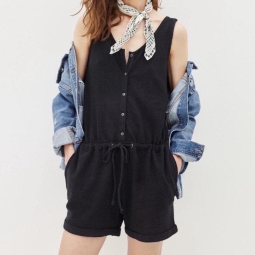 Madewell Front Button Romper - image 1